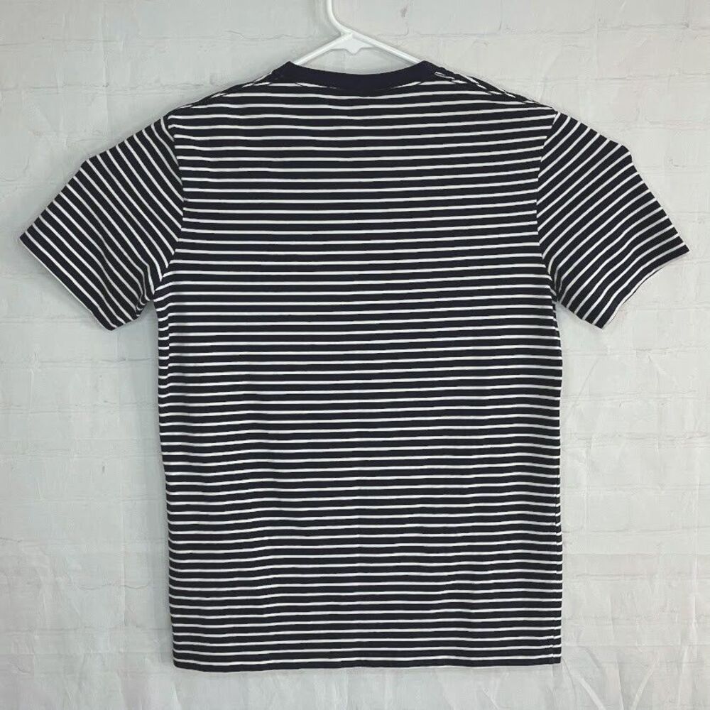 Scotch & Soda Crew Neck T Shirt Mens Size S Blue Stripe Short Sleeve Retro Tee - Picture 4 of 12